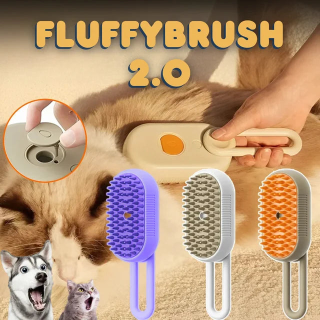 FluffyBrush 2.0 – The Ultimate 3-in-1 Pet Grooming Solution